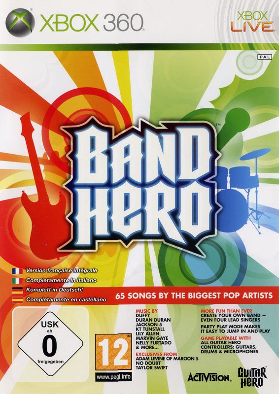 Band Hero Superbundle box art for Xbox 360